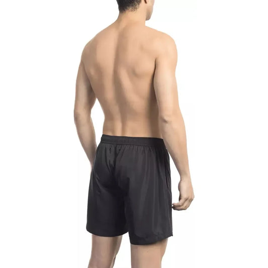 Bikkembergs Chic Drawstring Swim Shorts with Graphic Print Bikkembergs