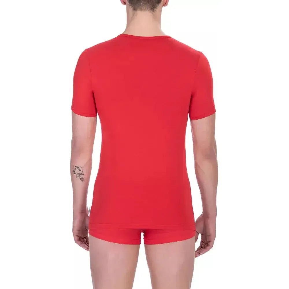 Bikkembergs Red Cotton Men's T-Shirt MAN T-SHIRTS