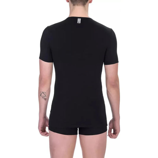 Sleek Crew Neck Dual-Pack T-Shirts in Black