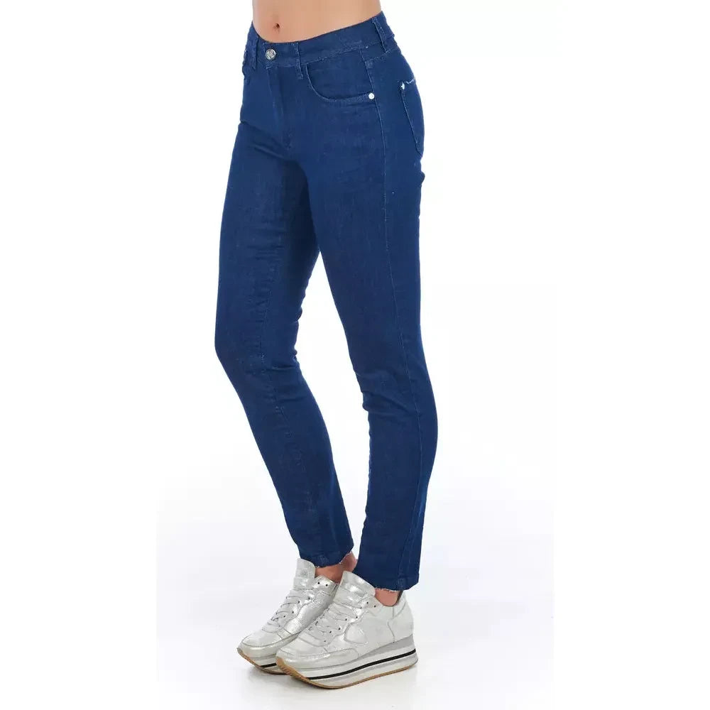 Chic Multi-Pocket Skinny Denim