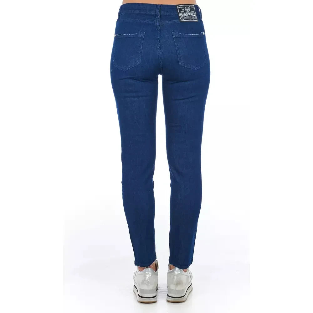 Chic Multi-Pocket Skinny Denim