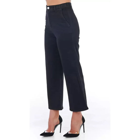 Chic High-Waist Cropped Trousers