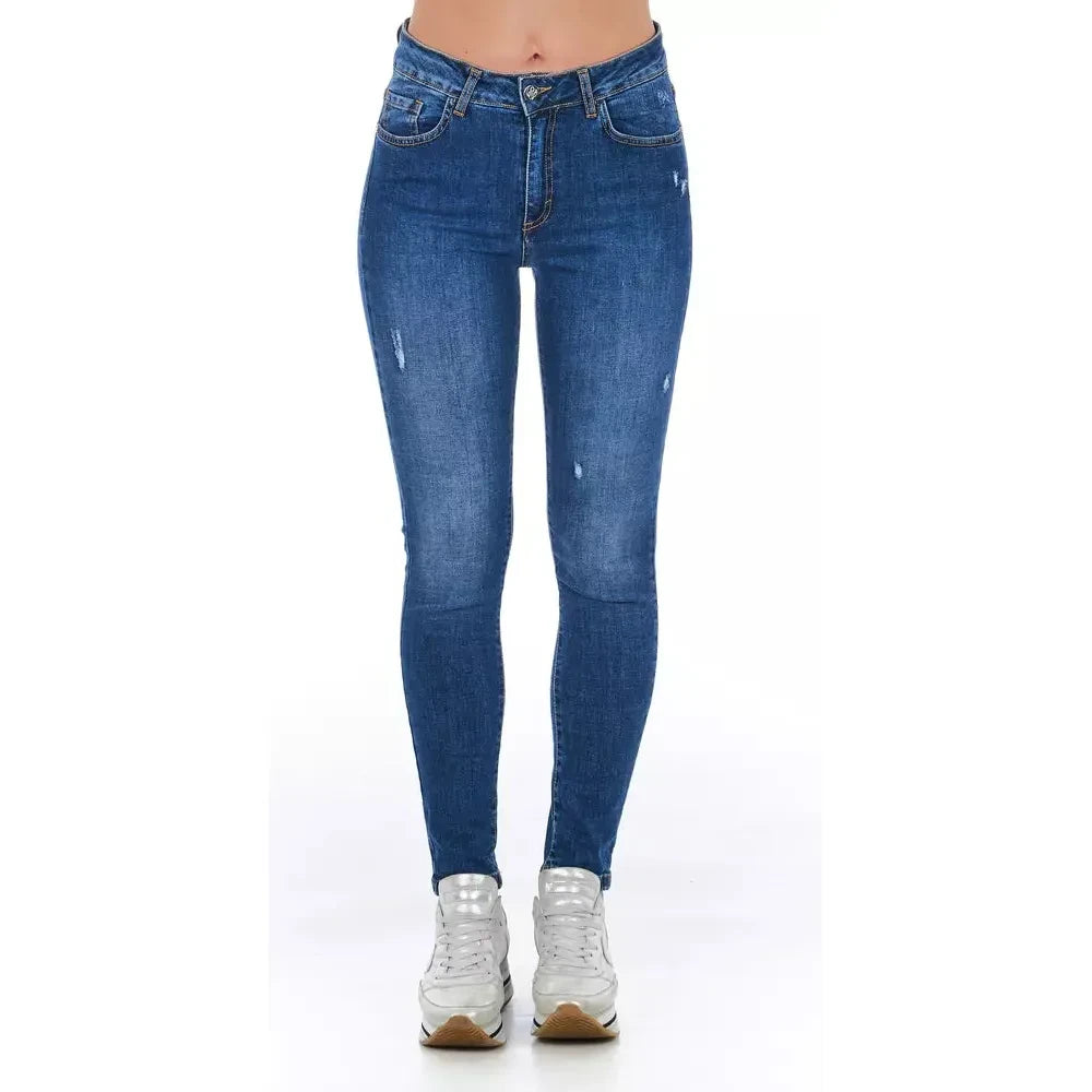 Stylish Worn Wash Denim Jeans