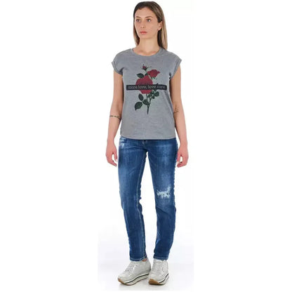 Frankie Morello Blue Cotton Women Jeans Frankie Morello