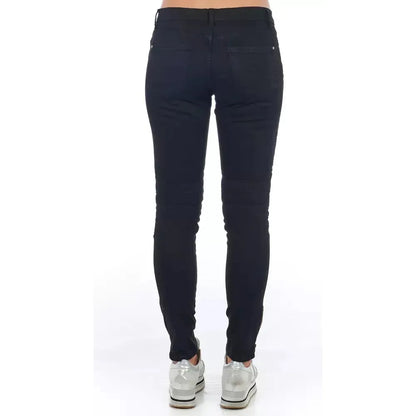 Frankie Morello Black Cotton Women Jeans Frankie Morello