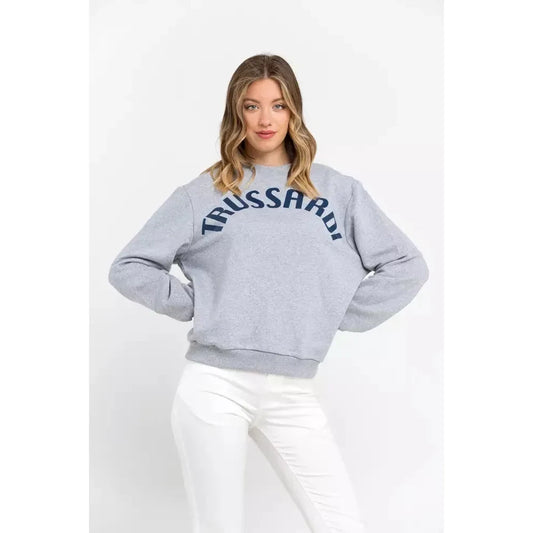 Trussardi Gray Cotton Women Sweater Trussardi