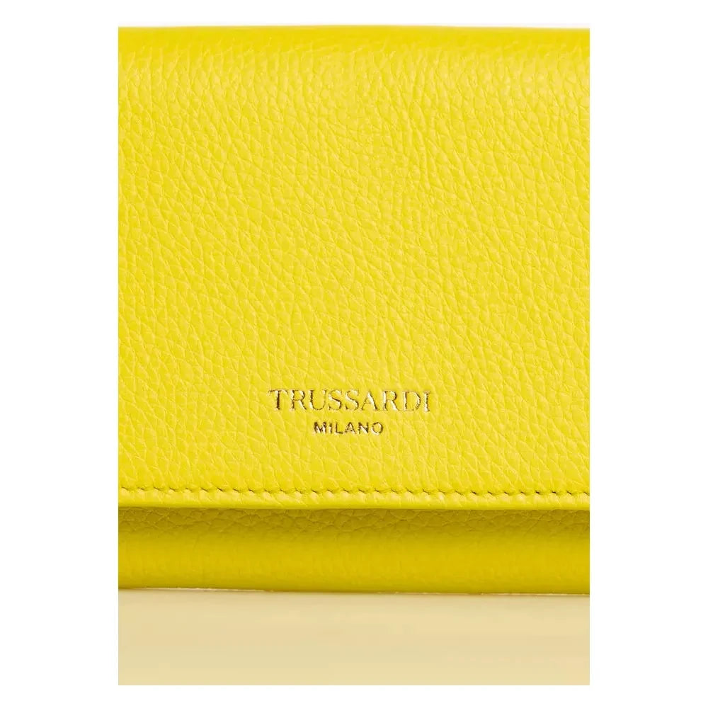 Elegant Yellow Mini Leather Wallet