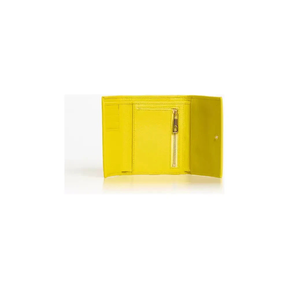 Elegant Yellow Mini Leather Wallet