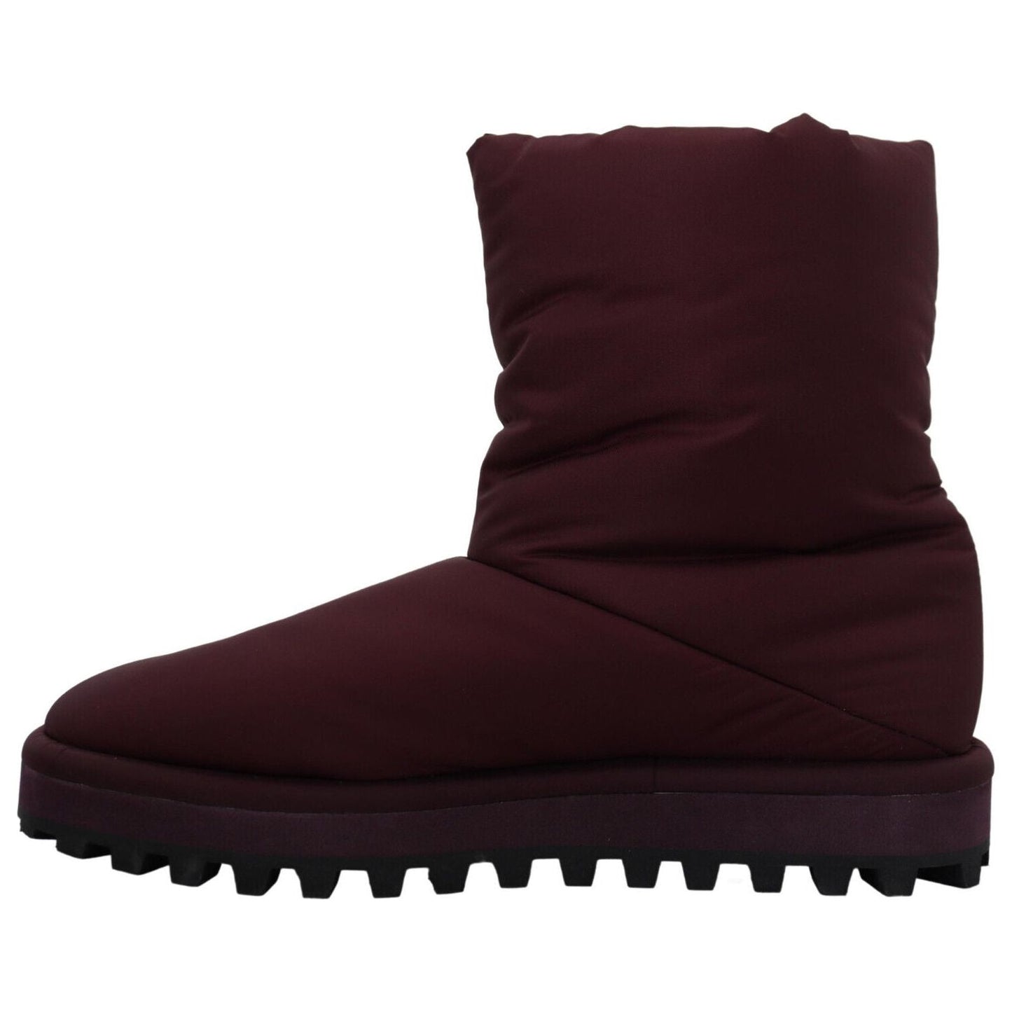 Elegant Bordeaux Mid Calf Boots