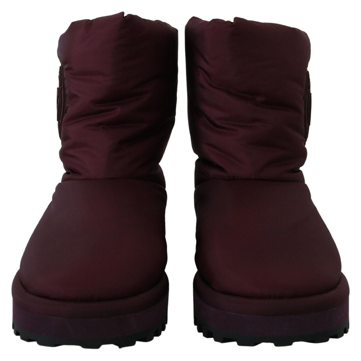 Elegant Bordeaux Mid Calf Boots