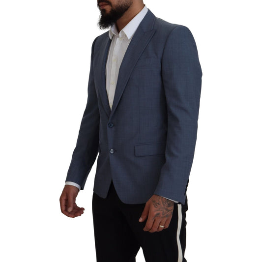 Elegant Blue Single Breasted Sport Blazer