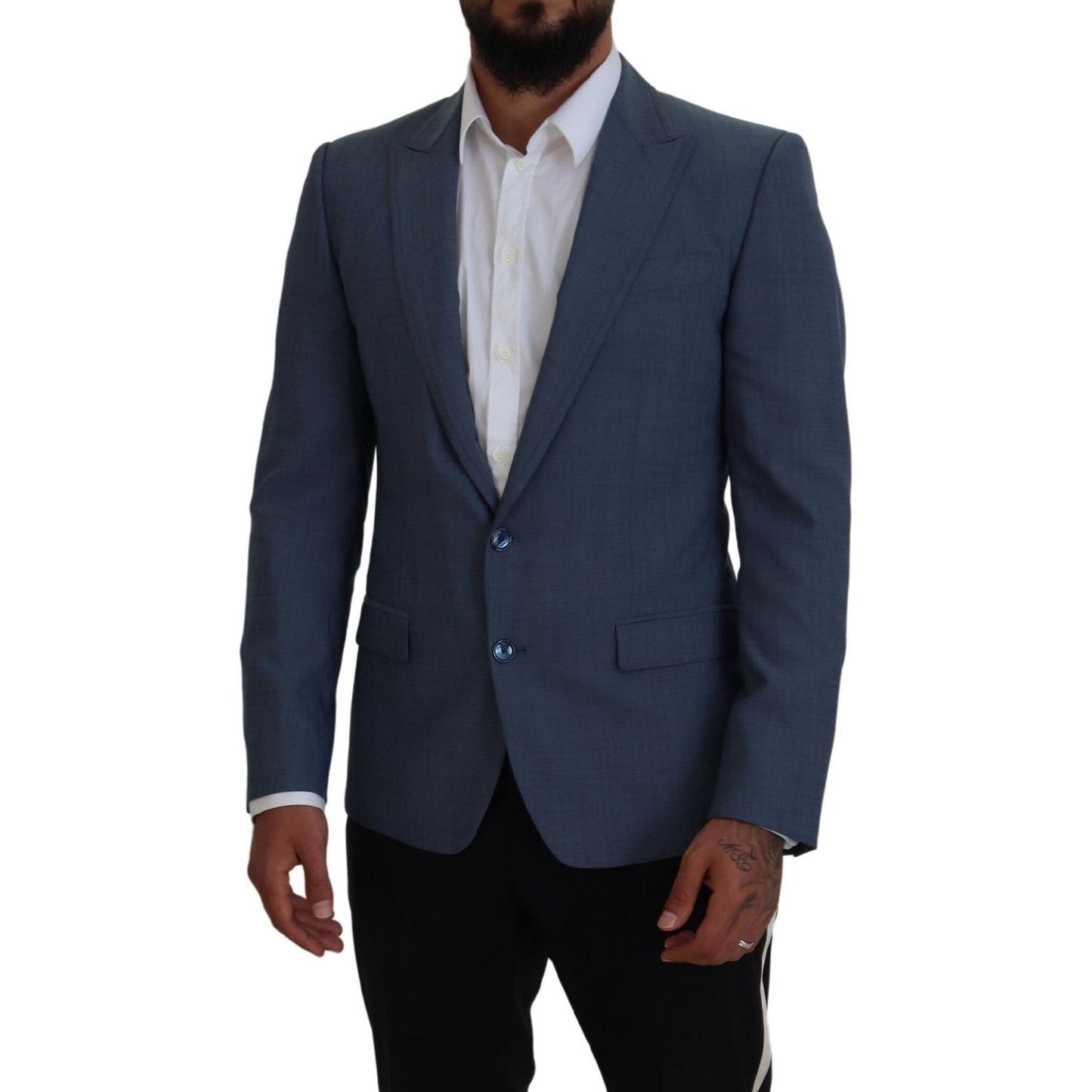 Elegant Blue Single Breasted Sport Blazer