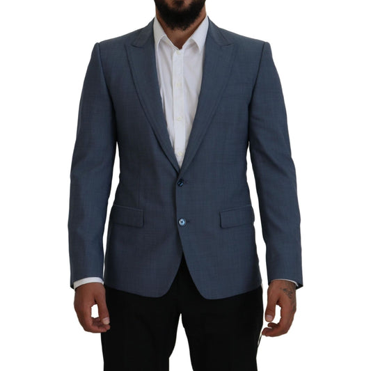 Elegant Blue Single Breasted Sport Blazer