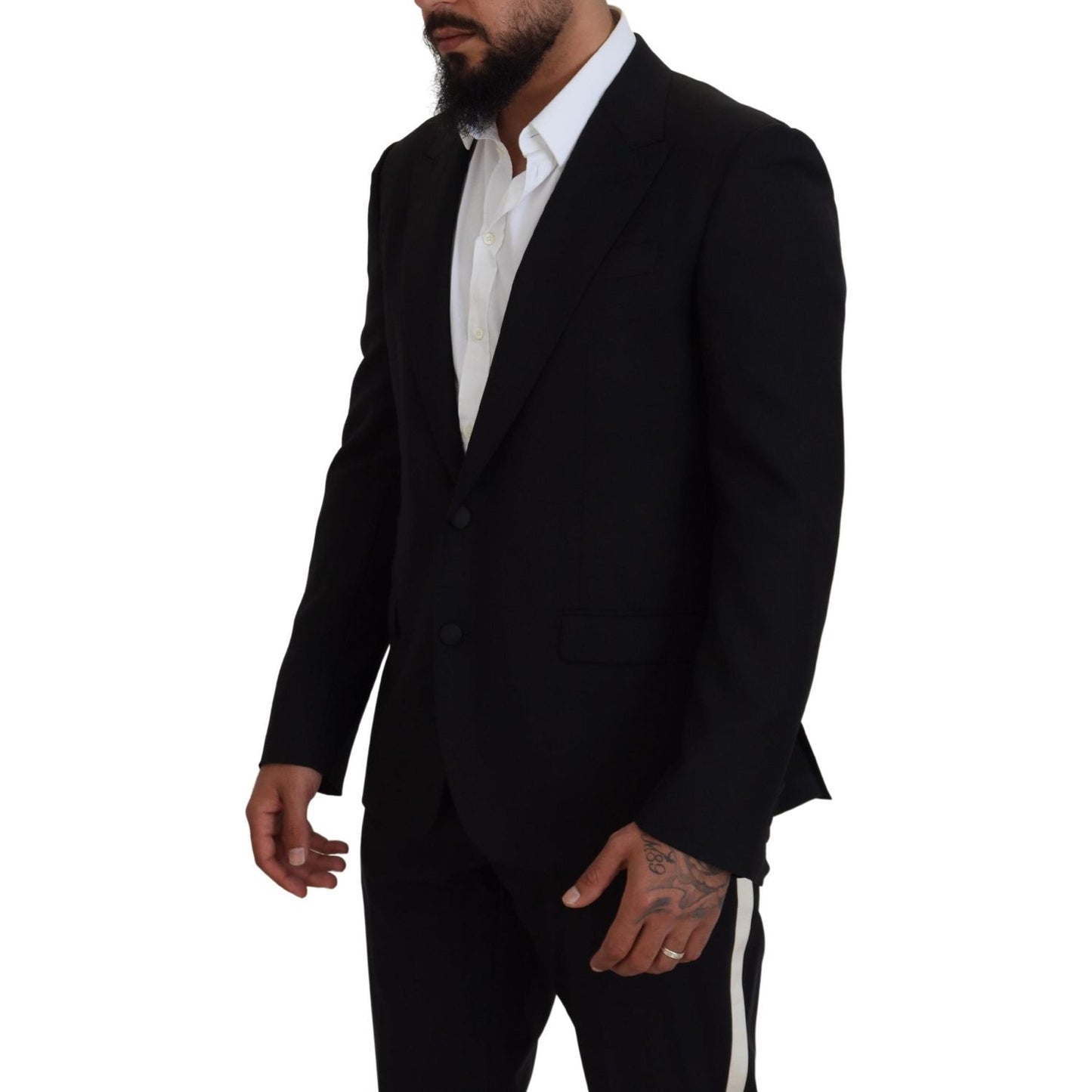 Elegant Single-Breasted Wool Blend Blazer