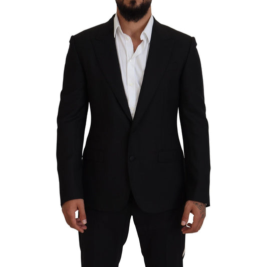 Elegant Single-Breasted Wool Blend Blazer