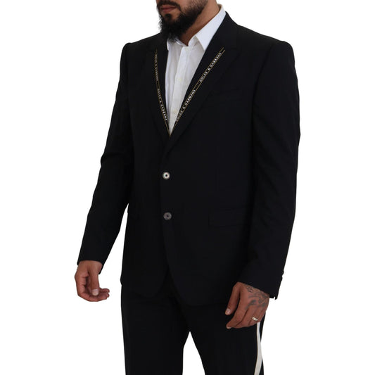 Sicilian Style Black Single Breasted Blazer