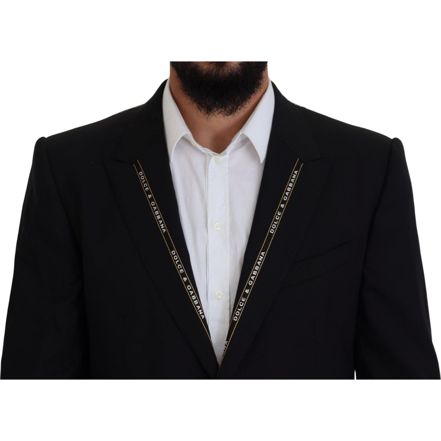 Sicilian Style Black Single Breasted Blazer