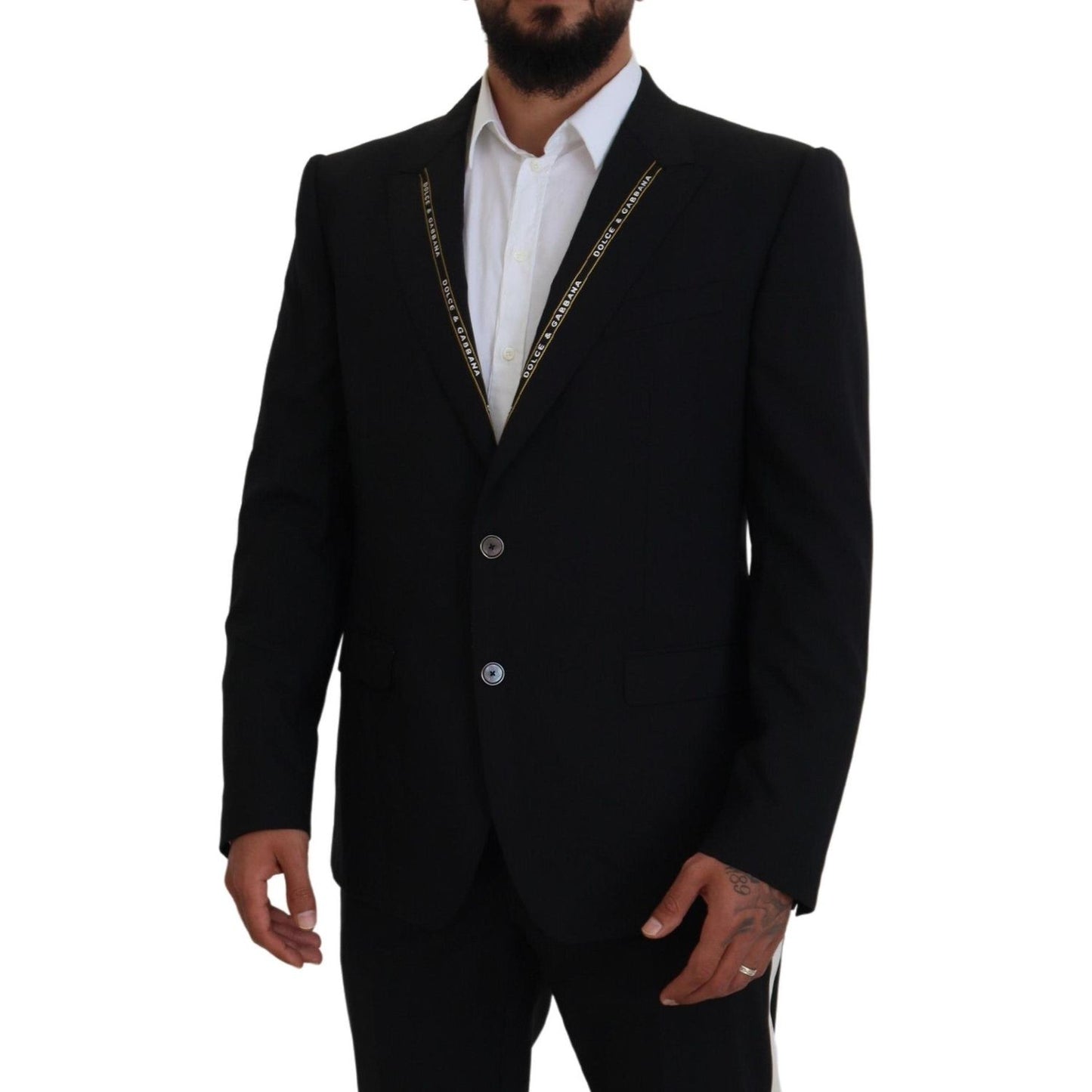 Sicilian Style Black Single Breasted Blazer