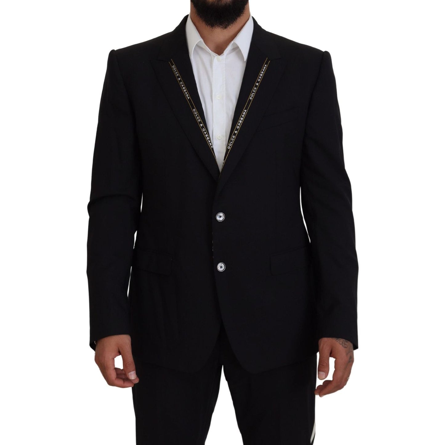 Sicilian Style Black Single Breasted Blazer