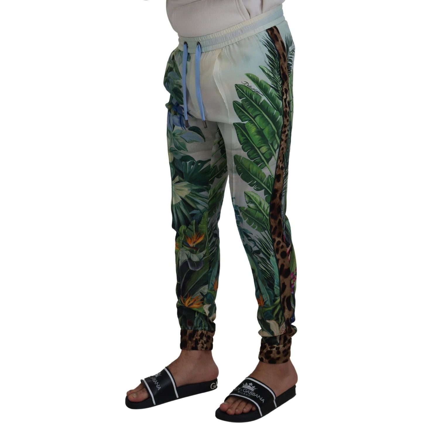 Multicolor Silk Statement Pants