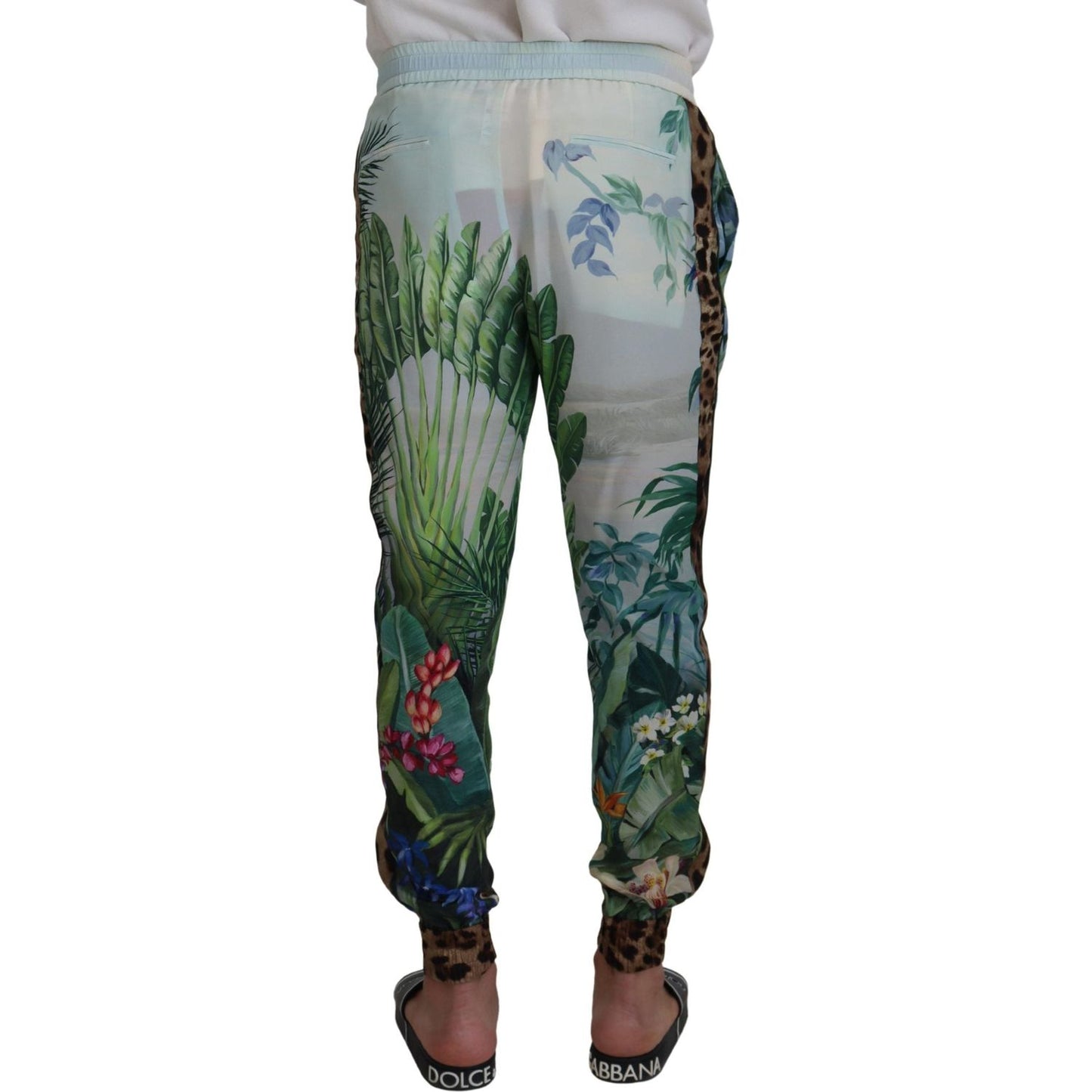 Multicolor Silk Statement Pants