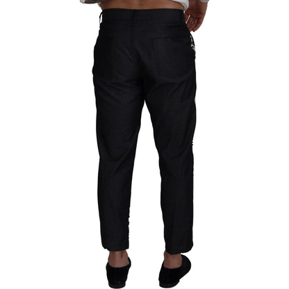 Dolce & Gabbana Black Silk Bandana Print Pants Dolce & Gabbana