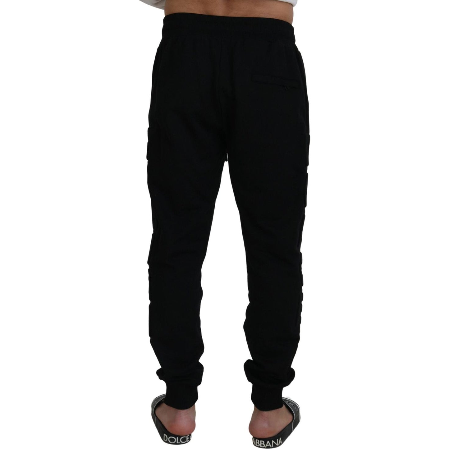 Elegant Black Cotton Jogger Pants