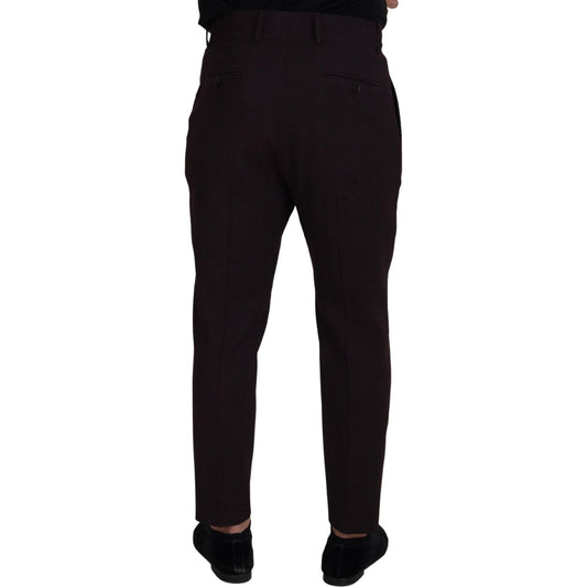 Elegant Brown Cotton Blend Trousers