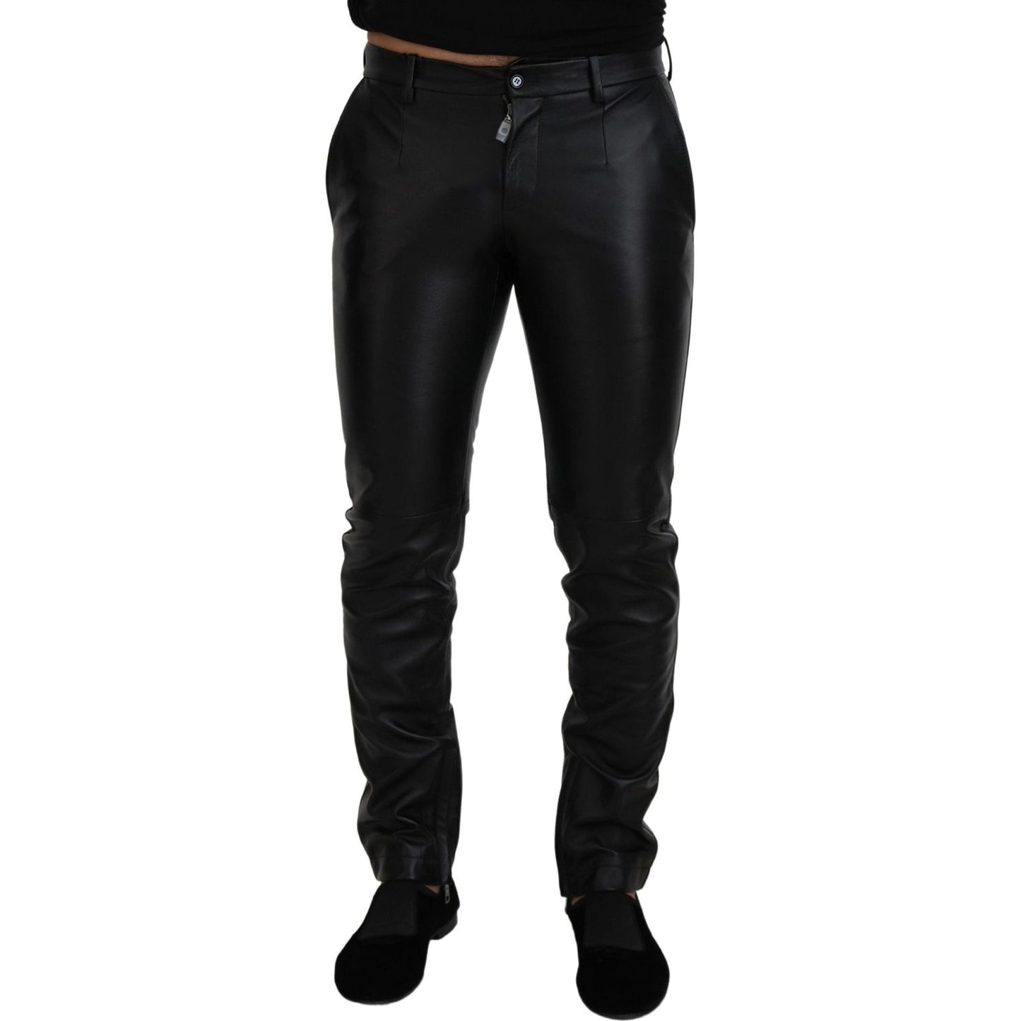 Elegant Black Agnello Trousers for Men