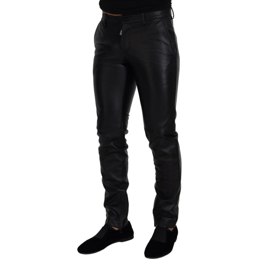 Elegant Black Agnello Trousers for Men