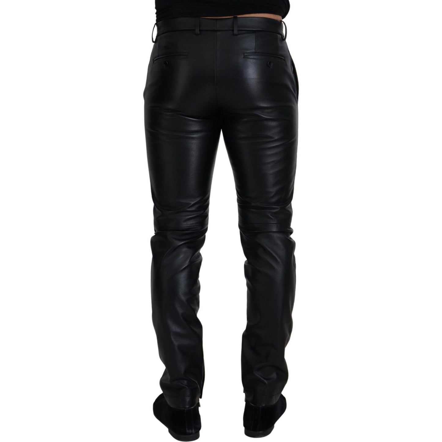 Dolce & Gabbana Black Shiny Stretch Skinny Pants