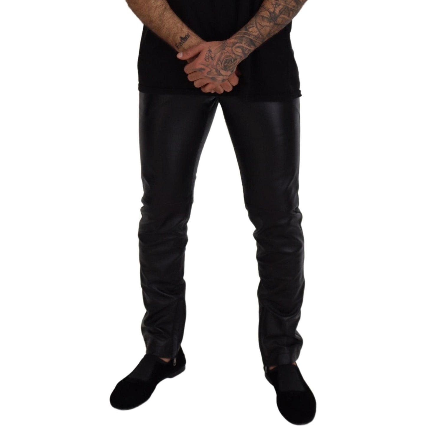 Elegant Black Agnello Trousers for Men