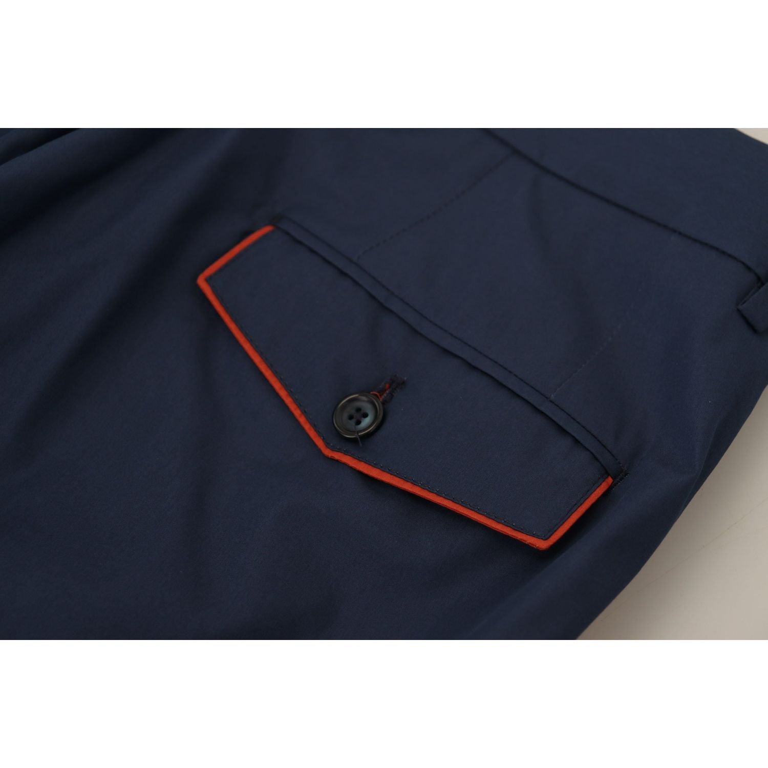 بنطلون حرير قطني أزرق أنيق من دولتشي آند غابانا