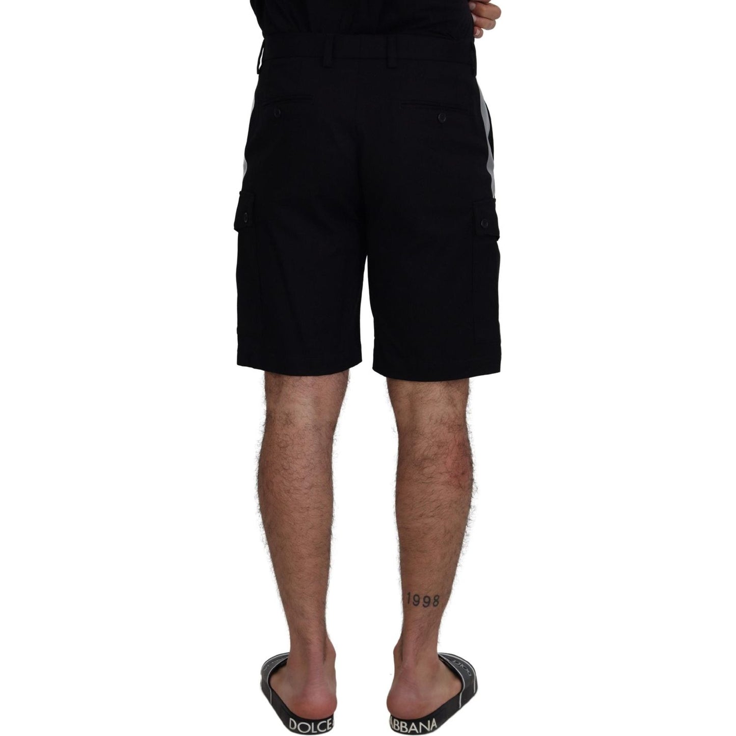Dolce & Gabbana Black Bermuda Cargo Casual Shorts