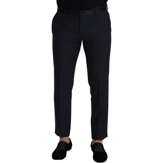 Elegant Black Wool Blend Trousers