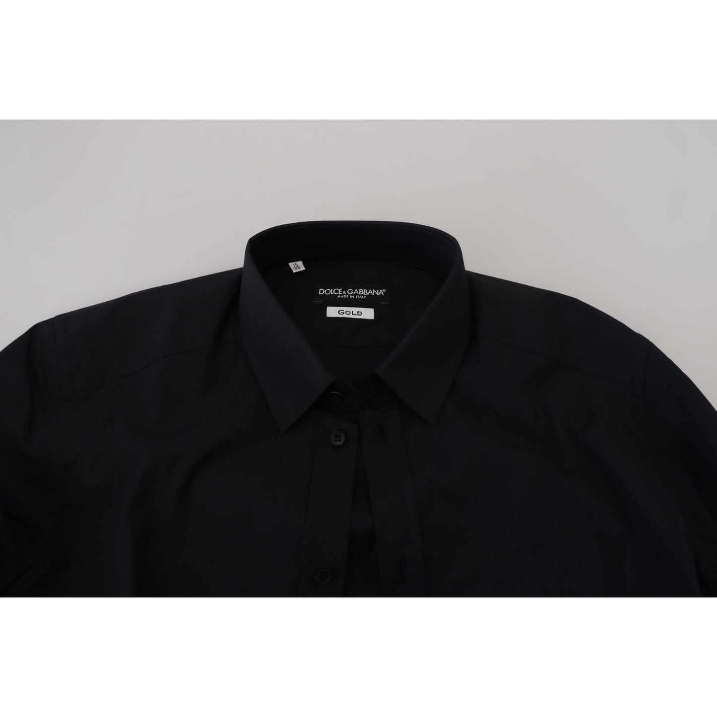 Chic Black Cotton Dress Shirt