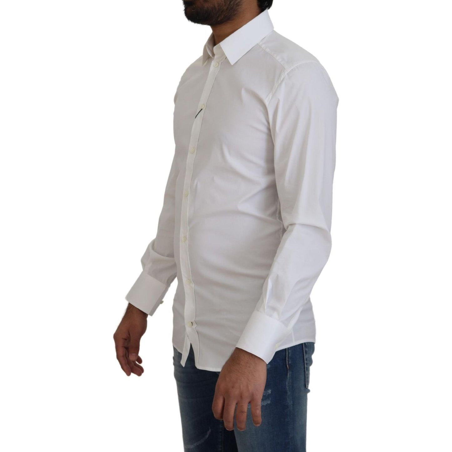 Dazzling White Slim Fit Dress Shirt