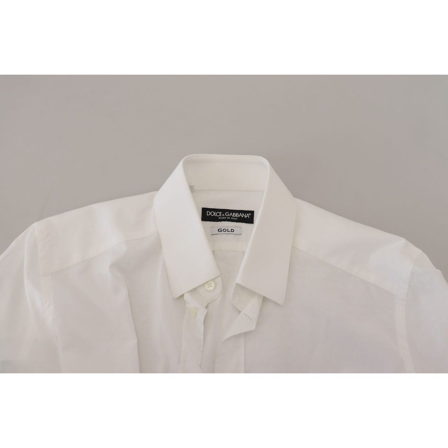 Elegant White Cotton Dress Shirt Slim Fit