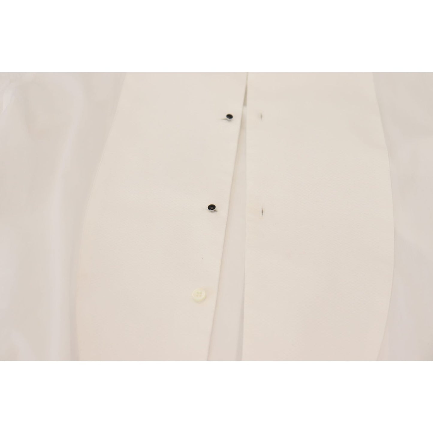 Elegant White Cotton Poplin Slim Fit Shirt