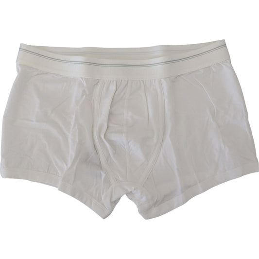 Dolce & Gabbana Elegant White Cotton Blend Boxer Shorts Dolce & Gabbana