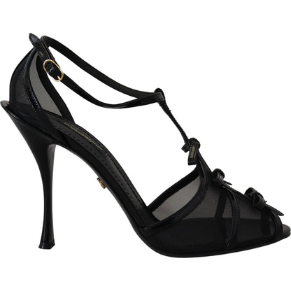 Dolce & Gabbana Black Stiletto High Heels Sandals Shoes