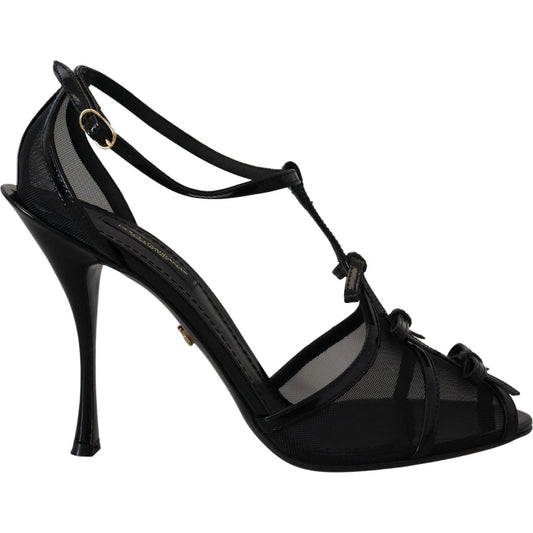 Elegant Black Stiletto Heeled Sandals