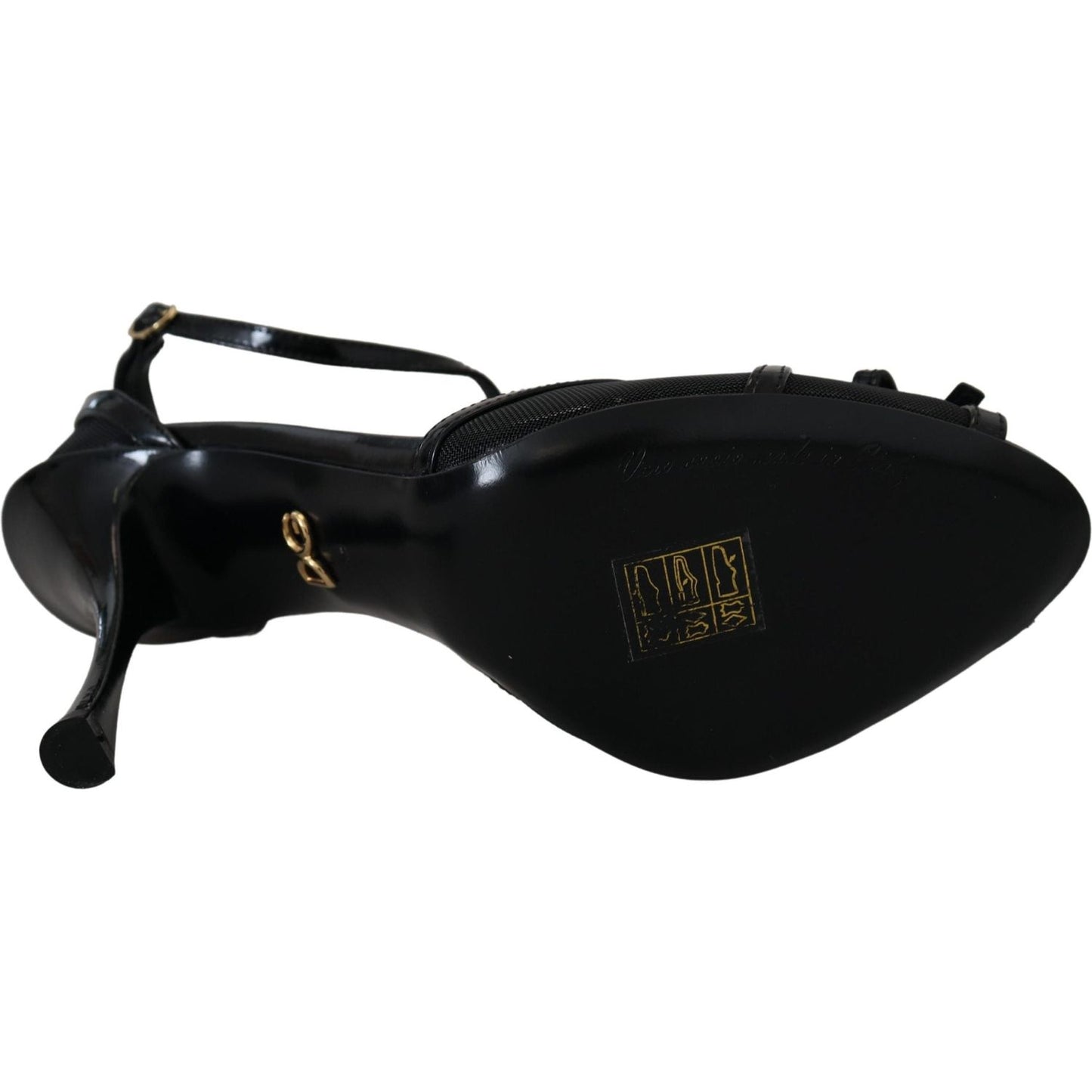 Dolce & Gabbana Black Stiletto High Heels Sandals Shoes