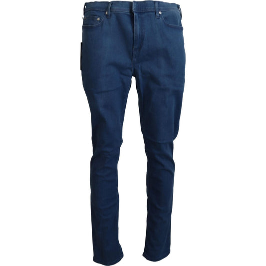 Neil Barrett Chic Skinny Blue Pants for a Sharp Look Neil Barrett