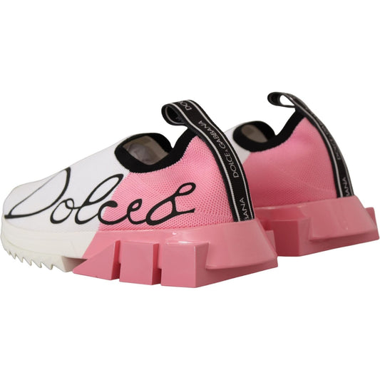 Elegant Sorrento Slip-On Sneakers in White & Pink