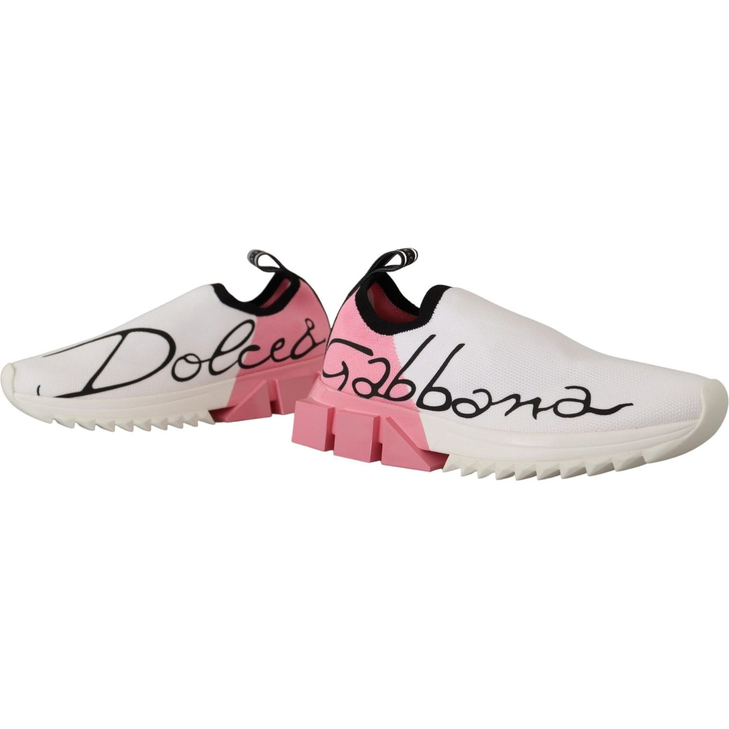 Elegant Sorrento Slip-On Sneakers in White & Pink