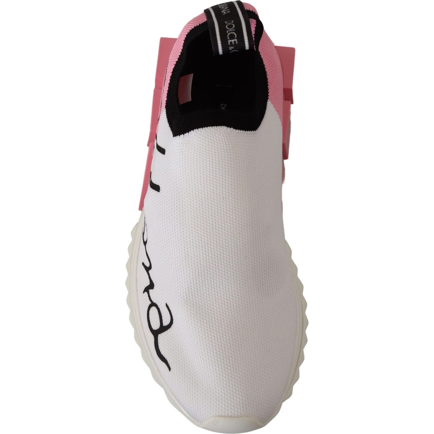 Elegant Sorrento Slip-On Sneakers in White & Pink