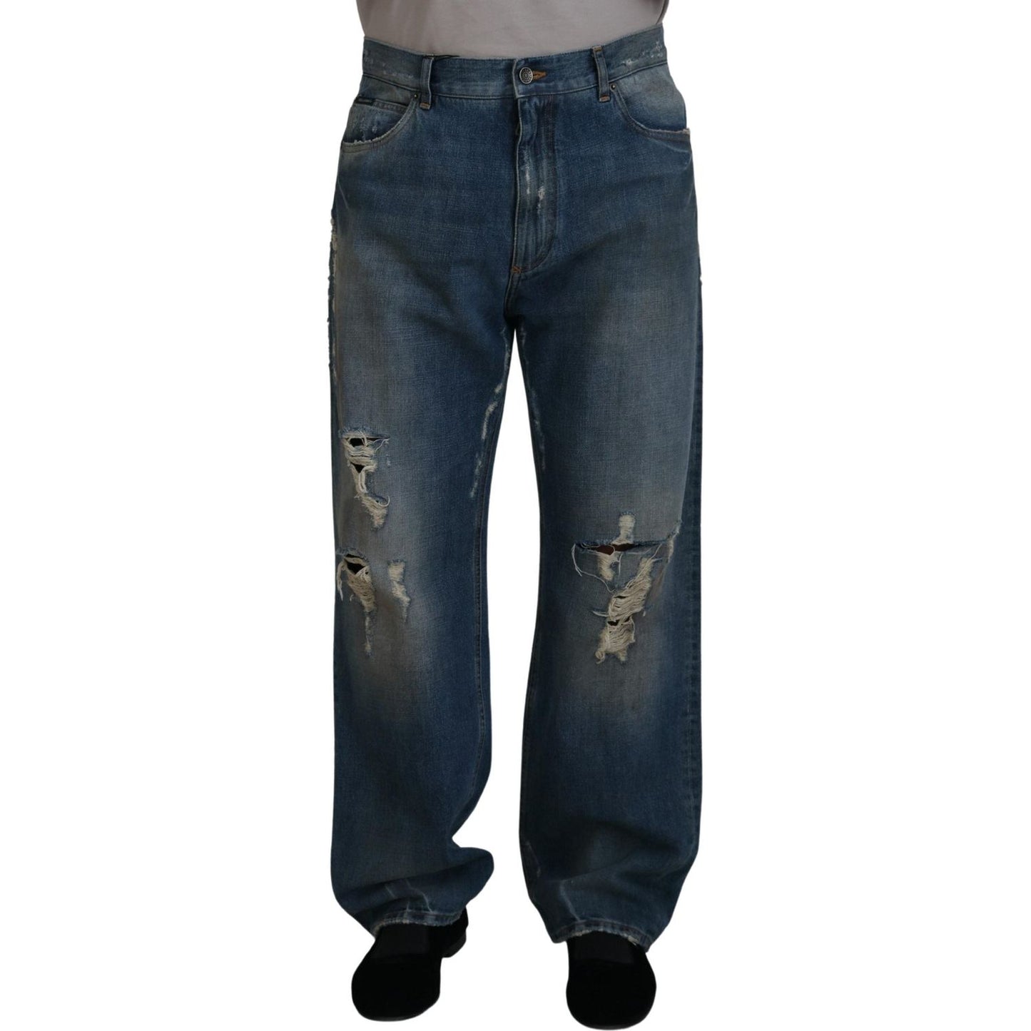 Stunning Tattered Denim Italian Jeans