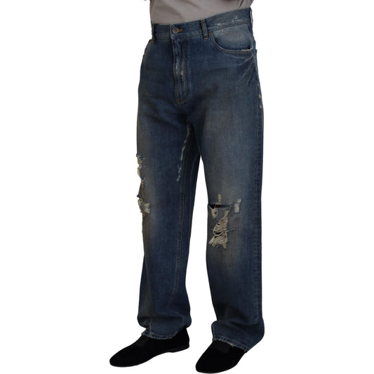 Stunning Tattered Denim Italian Jeans