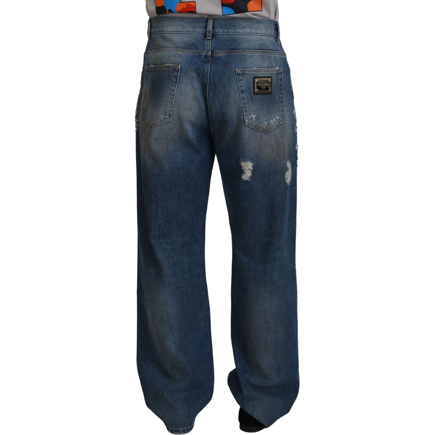 Stunning Tattered Denim Italian Jeans